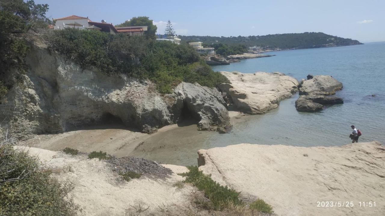 Meltemi Apartments Agia Marina  Bagian luar foto